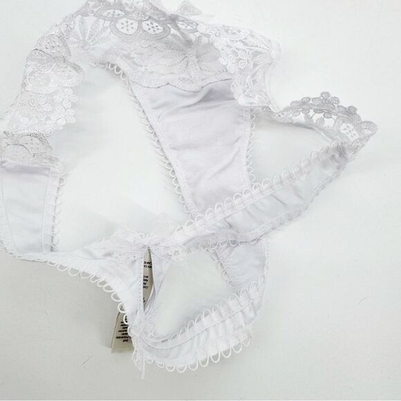 For Love & Lemons White Lace Bridal Thong NWOT XXS - Picture 5 of 9